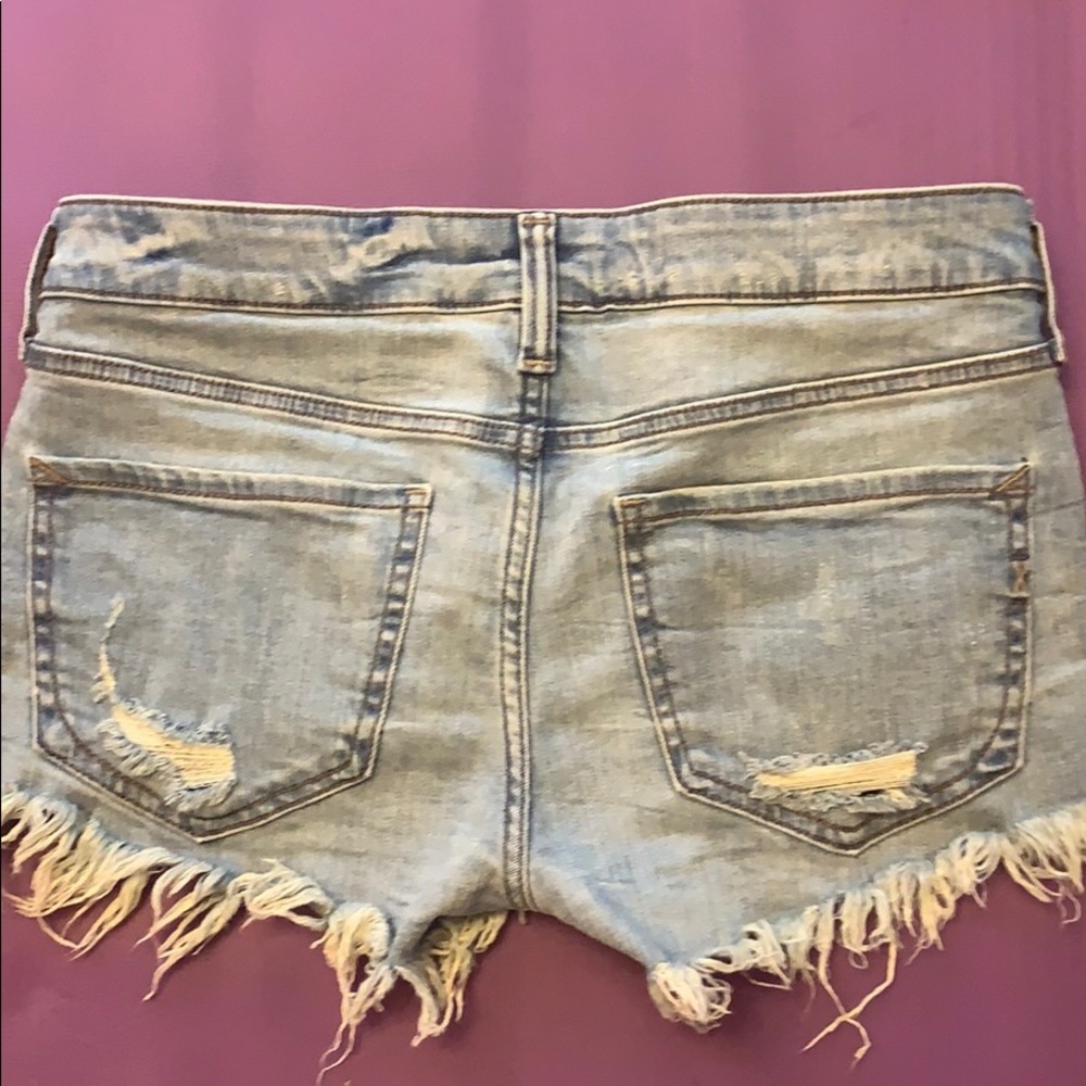 Express Jean shorts. Distressed. Very short - Picture 2 of 4